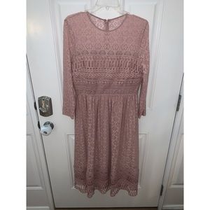 ASOS Lace Midi Skater Dress